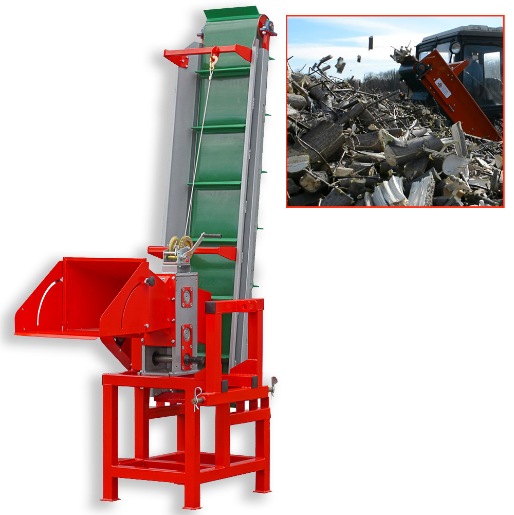 Tocator de crengi 2B-120TK cu banda transportoare de 2 m